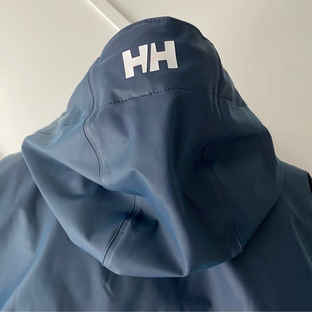 Helly Hansen Kirkwall II Women’s Raincoat Navy Blue Hooded Vented - XL - Picture 11 of 17